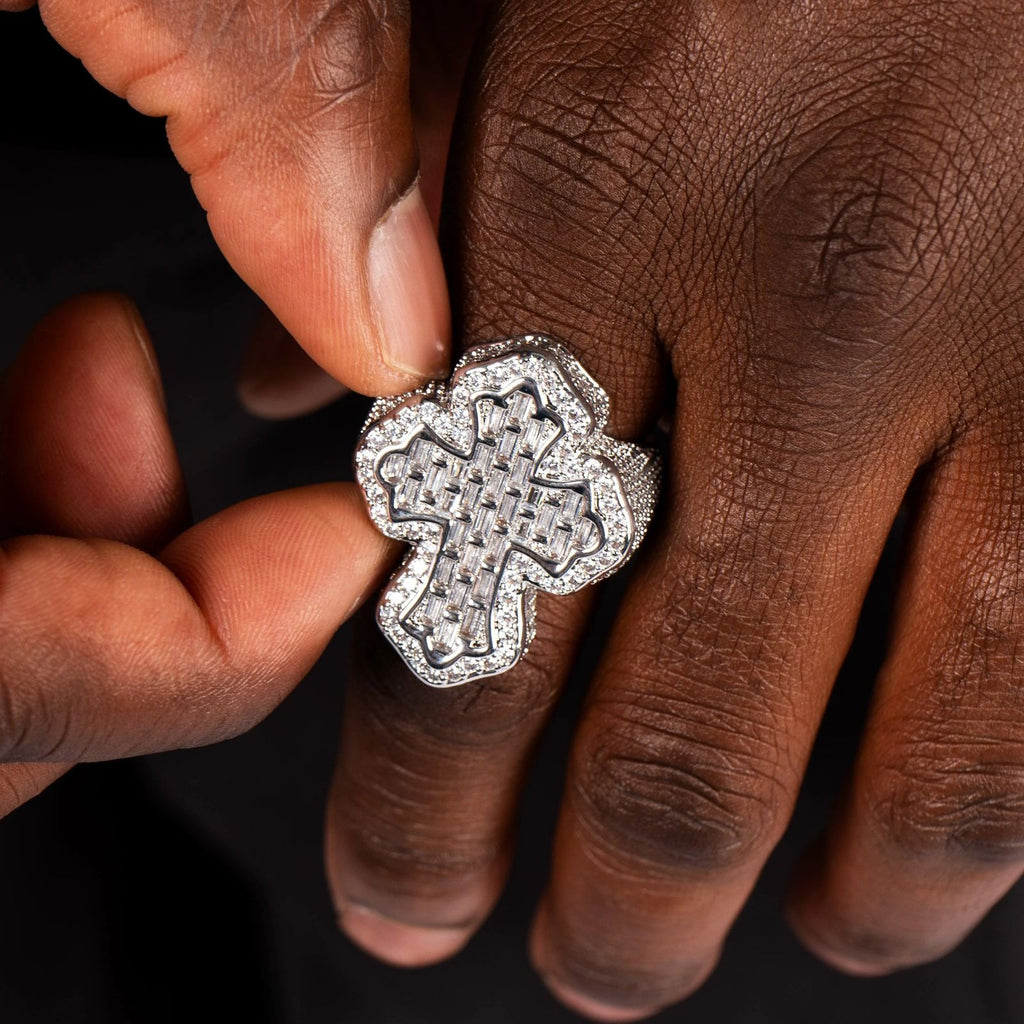 5.05ct Lab Diamond Cross Ring | IGI Certified VS | 10K White Gold