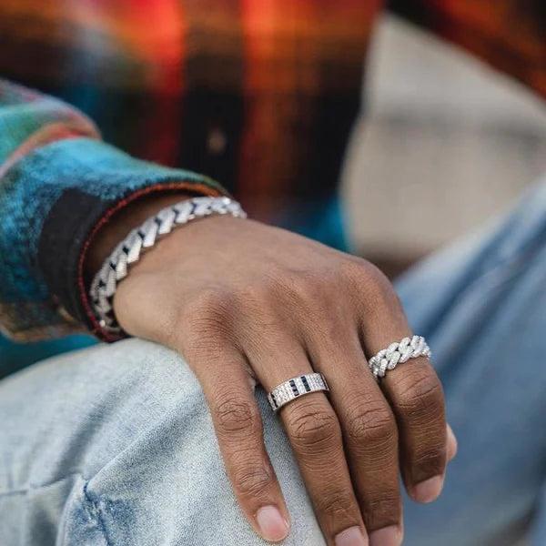 3ct Lab Diamond Cuban Weave Band | IGI Certified | 10K White Gold