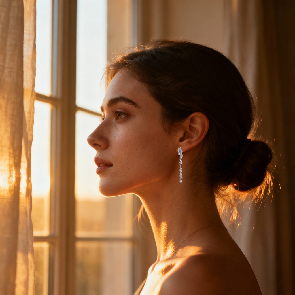 8ctw Lab Diamond Zig Zag Drop Earrings | Baguette | IGI Certified | 10K White Gold