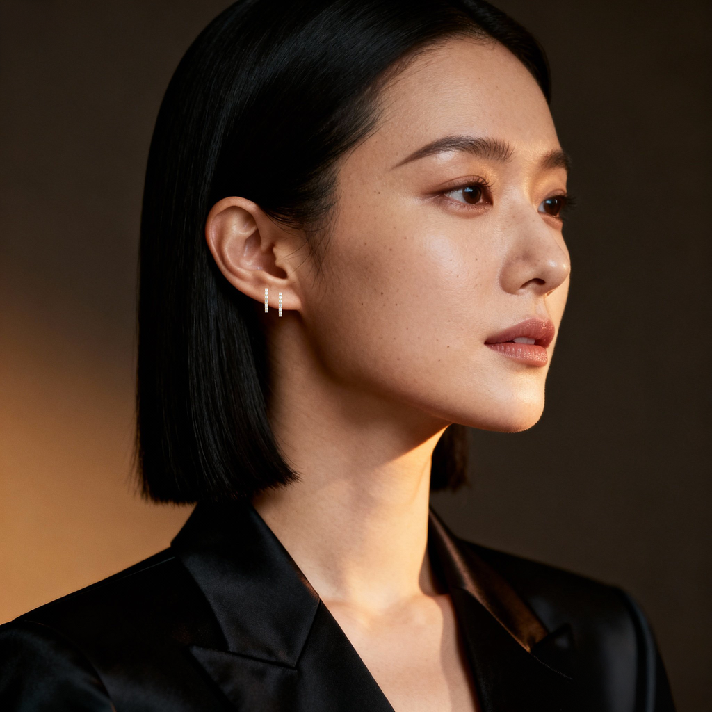 6ctw Lab Diamond Hoop Earrings | Baguette Emerald Cut | IGI Certified | 10K Yellow Gold