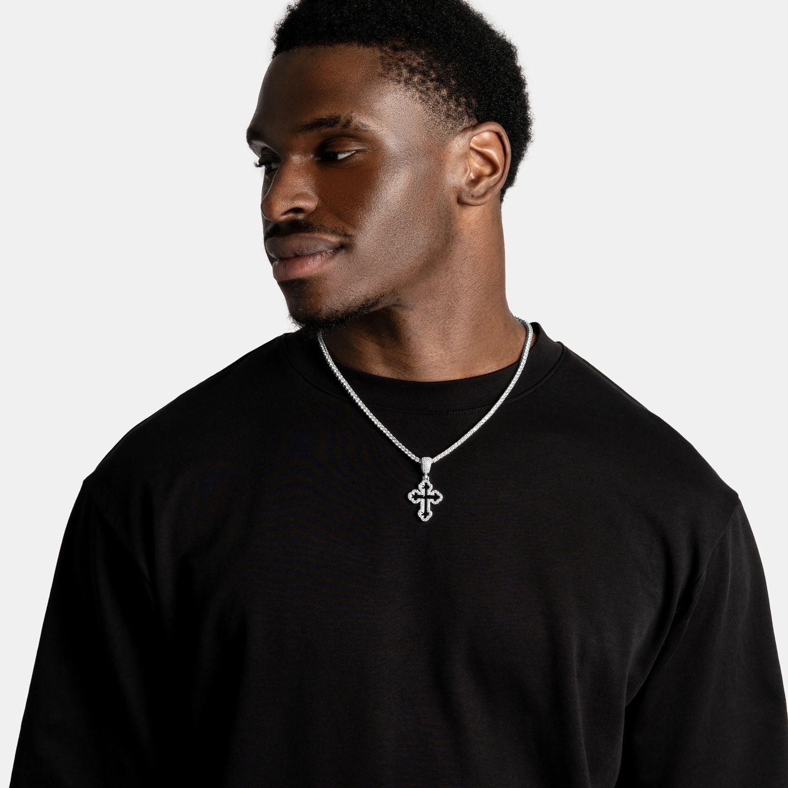 1.1ct Lab Diamond Cross Pendant | IGI Certified | 10K White Gold
