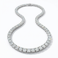 59.5ct Lab Diamond Tennis Necklace 24" | Round VS2+ | 10K Gold