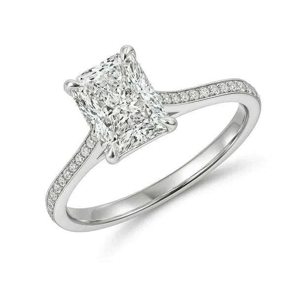 2.25ctw Radiant Cut VS2+ Lab Grown Diamond Solitaire Ring in 14K Gold