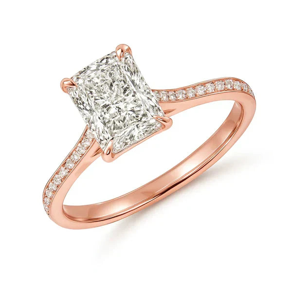 2.25ctw Radiant Cut VS2+ Lab Grown Diamond Solitaire Ring in 14K Gold